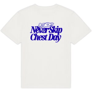 Never Skip Chest Day Oversized Tee - Blue