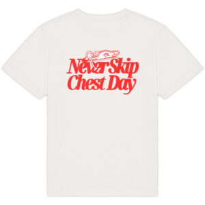 Never Skip Chest Day Oversized Tee - Red