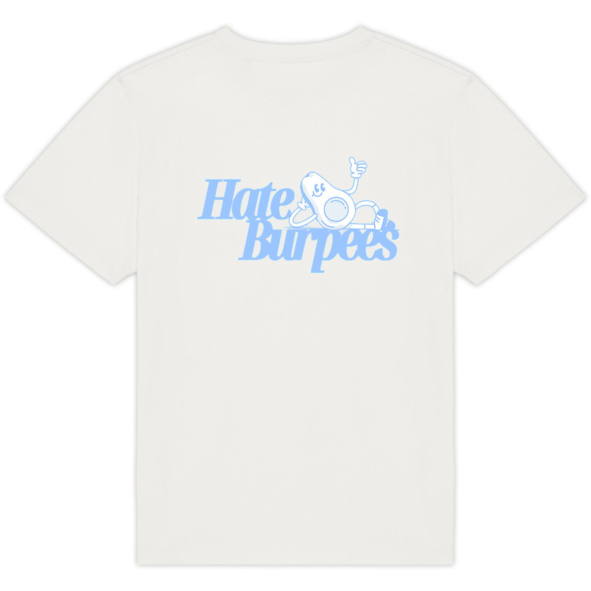Hate Burpees Oversized Tee - Ice Blue