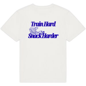 Train Hard Snack Harder Oversized Tee - Blue