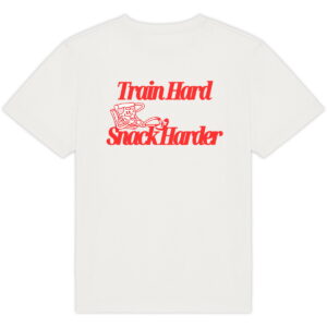 Train Hard Snack Harder Oversized Tee - Red