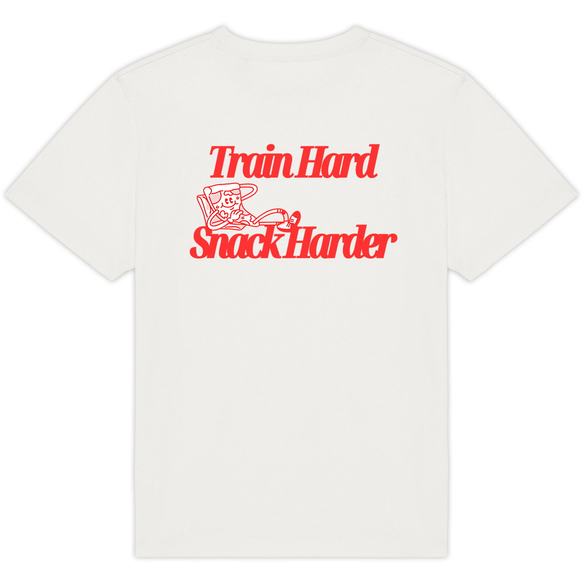Train Hard Snack Harder Oversized Tee - Red
