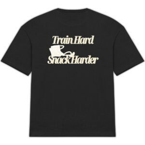 Train Hard Snack Harder Oversized Tee - Desert