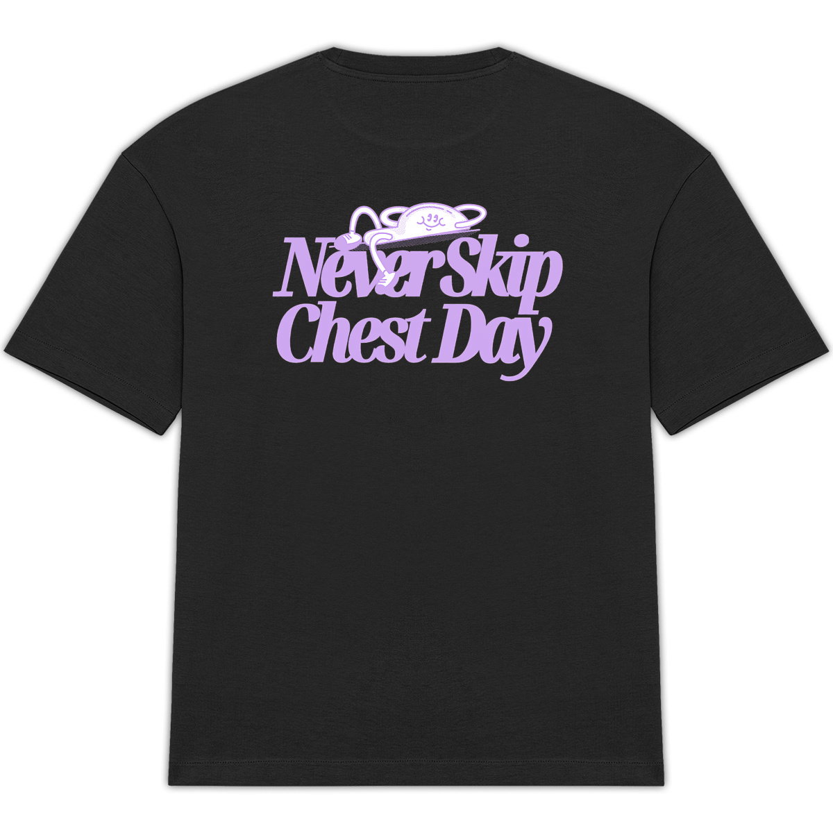 Never Skip Chest Day Oversized Tee - Lavender