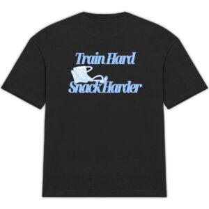Train Hard Snack Harder Oversized Tee - Ice Blue