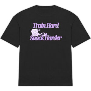 Train Hard Snack Harder Oversized Tee - Lavender