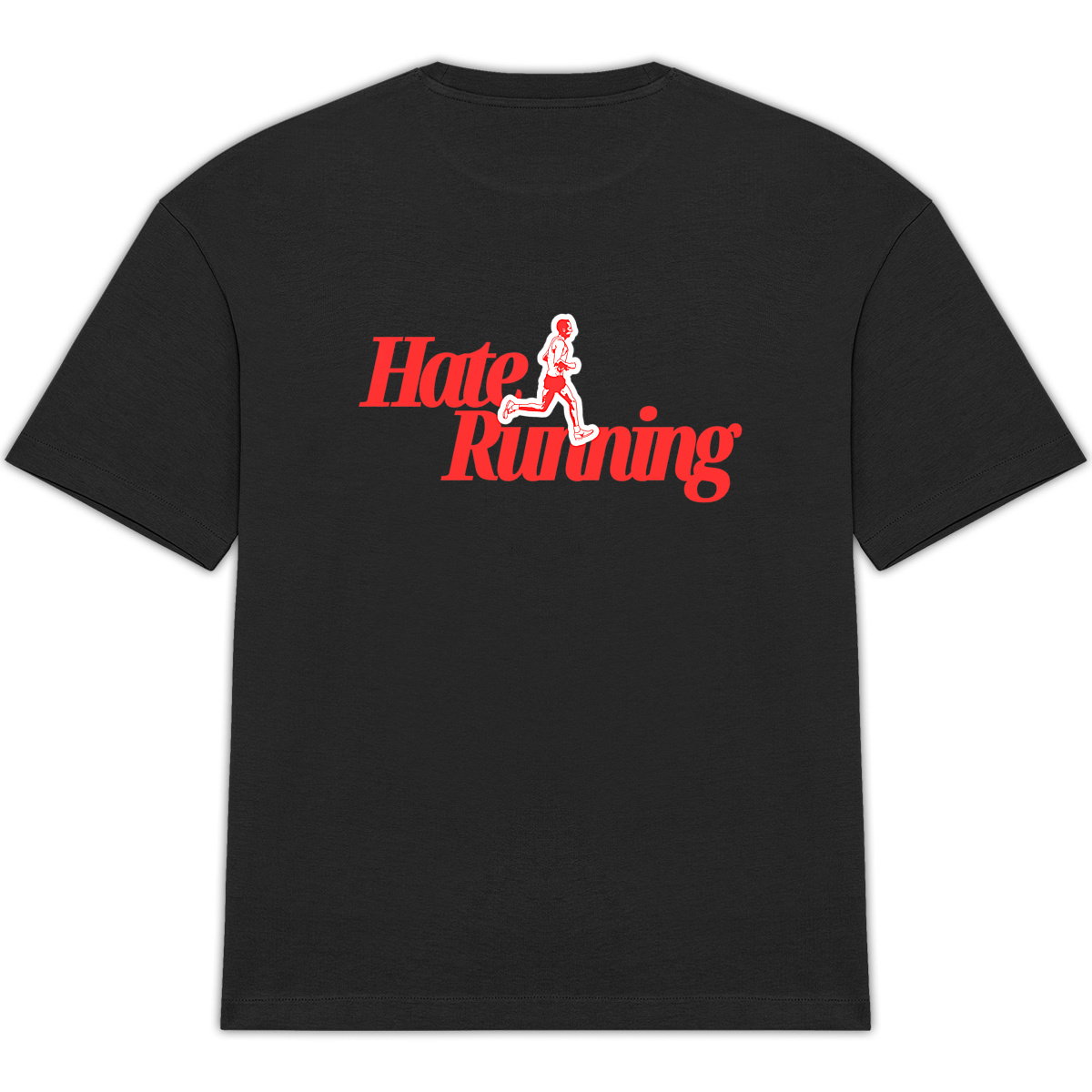 Hate Running Oversized Tee - Red