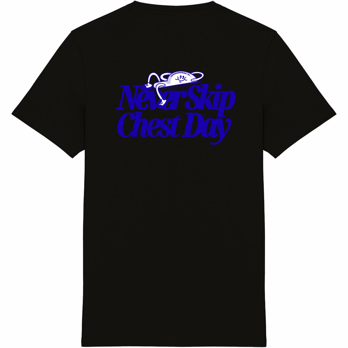 Never Skip Chest Day Tee Blue
