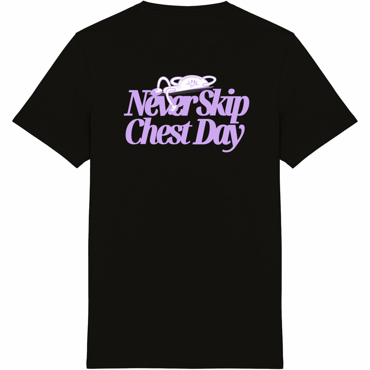 Never Skip Chest Day Tee Lavender