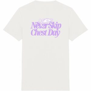 Never Skip Chest Day Tee Lavender