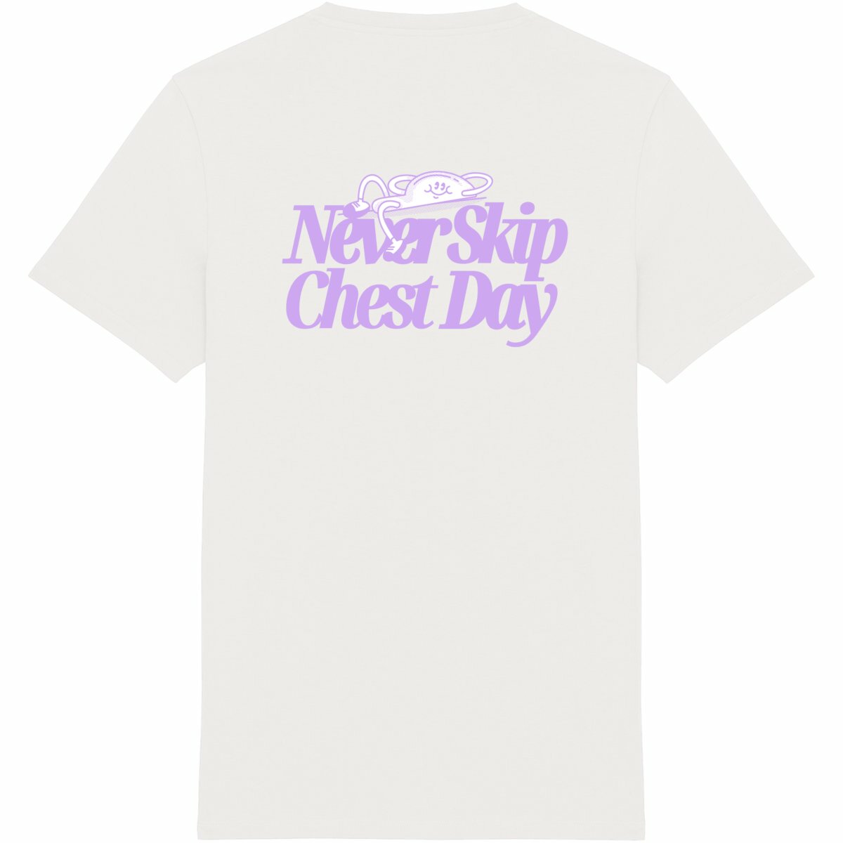 Never Skip Chest Day Tee Lavender